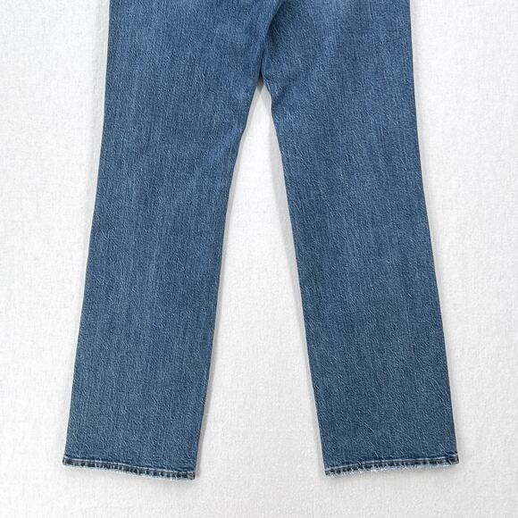 PISTOLA Cassie Super High Rise Straight Jean Womens 27 Blue Distressed Destroyed - Picture 8 of 16